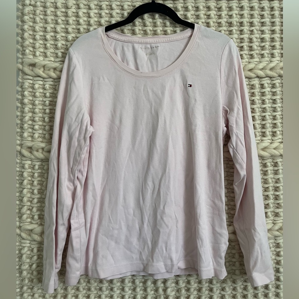 TOMMY HILFIGER Large Light Pink Long Sleeve